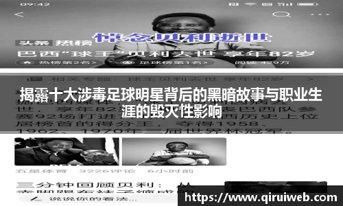 揭露十大涉毒足球明星背后的黑暗故事与职业生涯的毁灭性影响